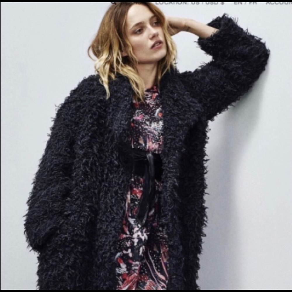 IRO black synthetic jacket